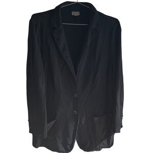 J. JILL Rayon Wool Blazer Black Large